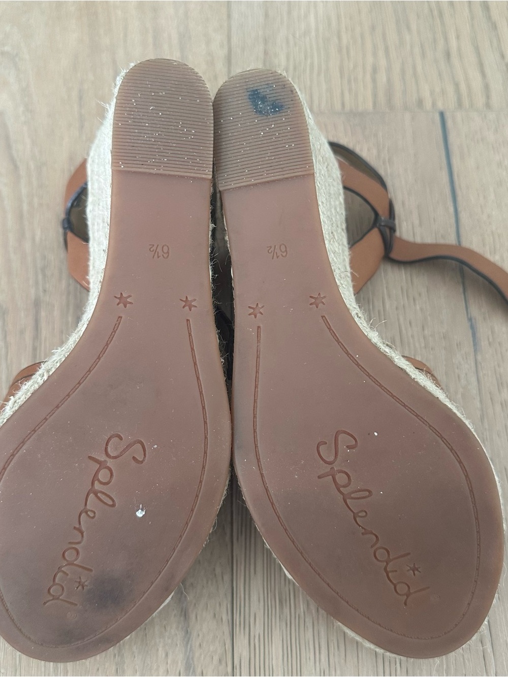 Splendid Tafetta Espadrille Wedge Brown 6.5 - Picture 6 of 6